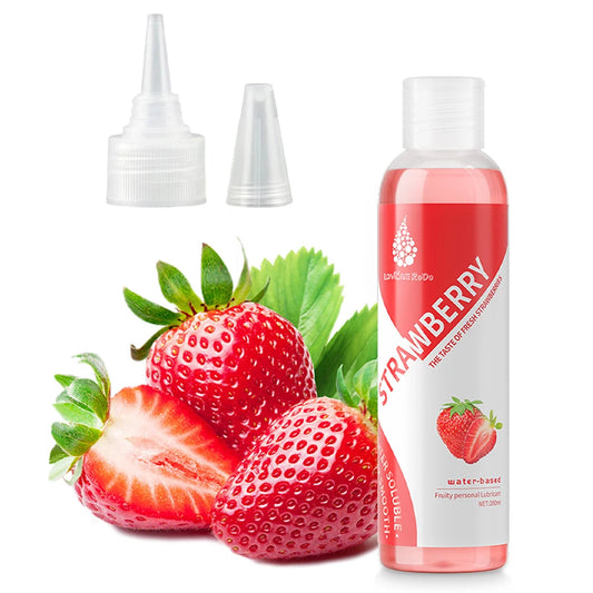 Lubrifiant Intime 200ML - Gel à Base d’Eau Aromatisé, Nettoyage Facile, Texture Glissante et Non Collante