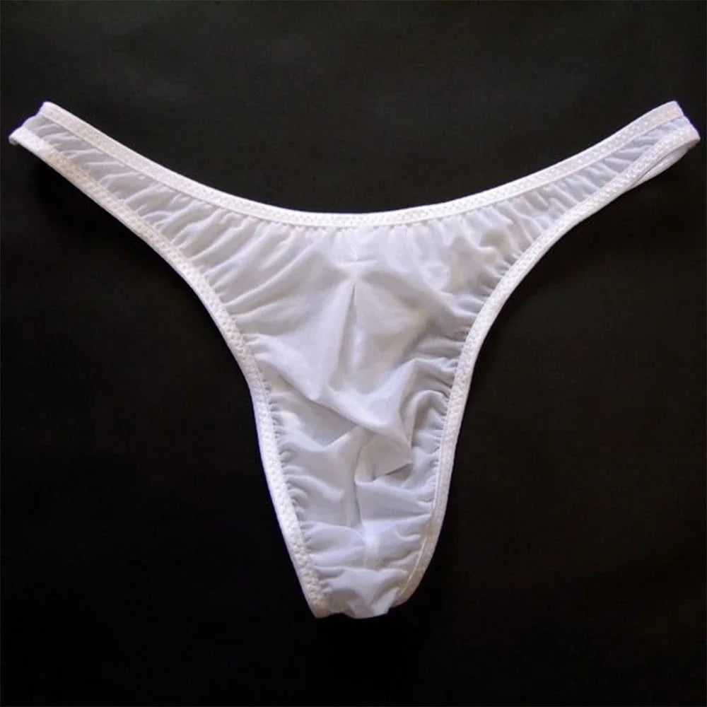 Tanga Ultra-Stretch “Ice Touch” – Lingerie Masculine en Soie Glacée