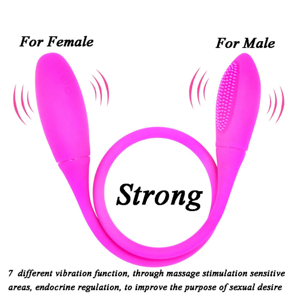 Vibromasseur Double Tête USB – Stimulation Clitoris & Point G | Sextoy Silencieux en Silicone pour Femme & Couple