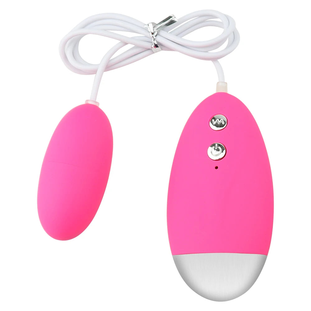 Vibro-Oeuf Puissant à 20 Vitesses – Stimulation Vaginale et Clitoridienne avec Télécommande Filaire – Plaisir Sur-Mesure