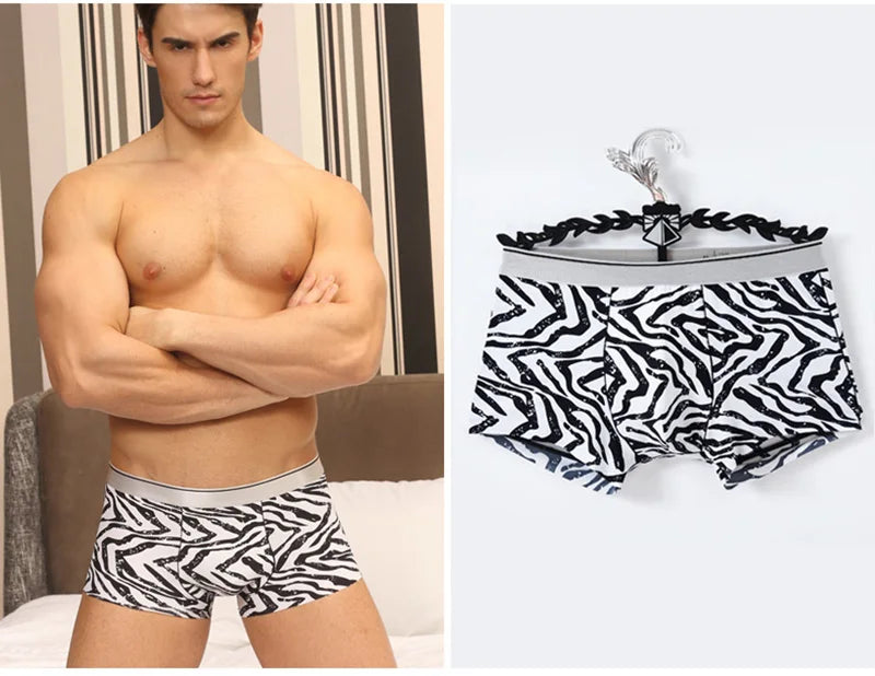 Ensemble sexy "Zebra Ice" – Sous-vêtements assortis pour couples en soie glacée