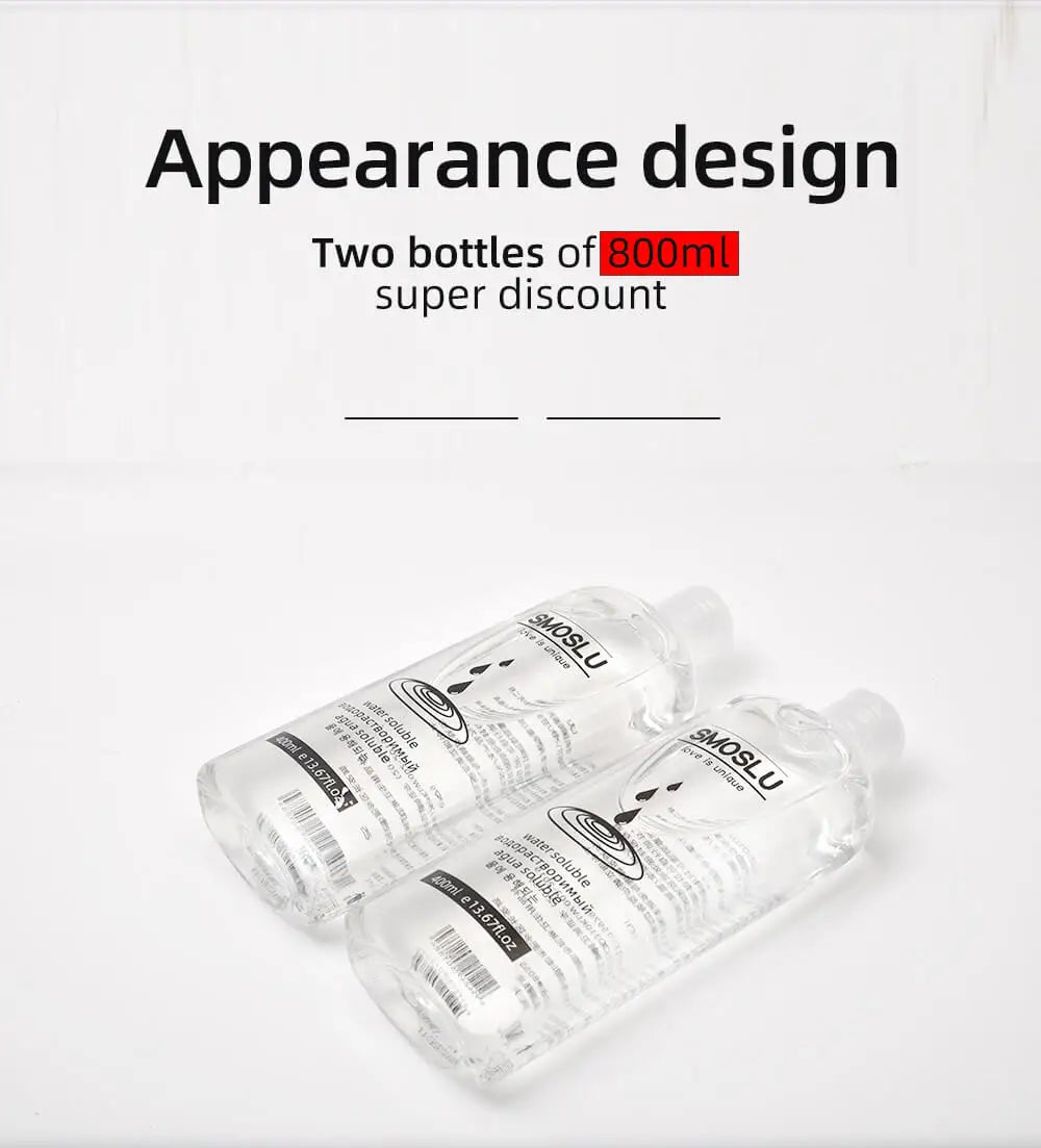 Lubrifiant Eau SMOSLU 400/800ml – Lubrifiant Intime Multi-Zones à Base d’Eau | Usage Anal, Vaginal et Oral