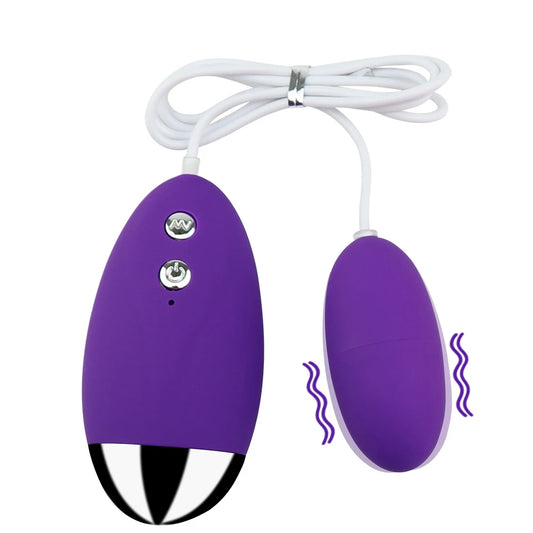 Vibro-Oeuf Puissant à 20 Vitesses – Stimulation Vaginale et Clitoridienne avec Télécommande Filaire – Plaisir Sur-Mesure