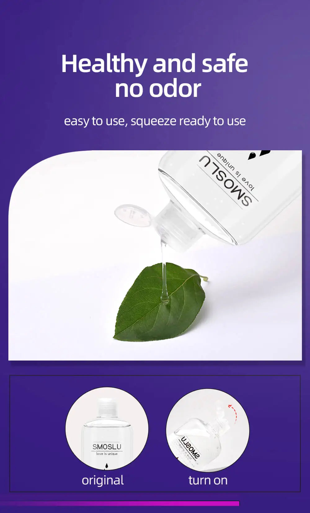 Lubrifiant Eau SMOSLU 400/800ml – Lubrifiant Intime Multi-Zones à Base d’Eau | Usage Anal, Vaginal et Oral