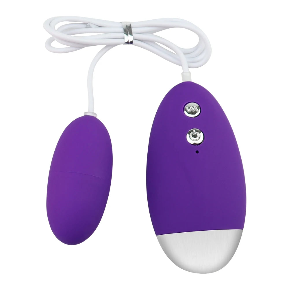 Vibro-Oeuf Puissant à 20 Vitesses – Stimulation Vaginale et Clitoridienne avec Télécommande Filaire – Plaisir Sur-Mesure
