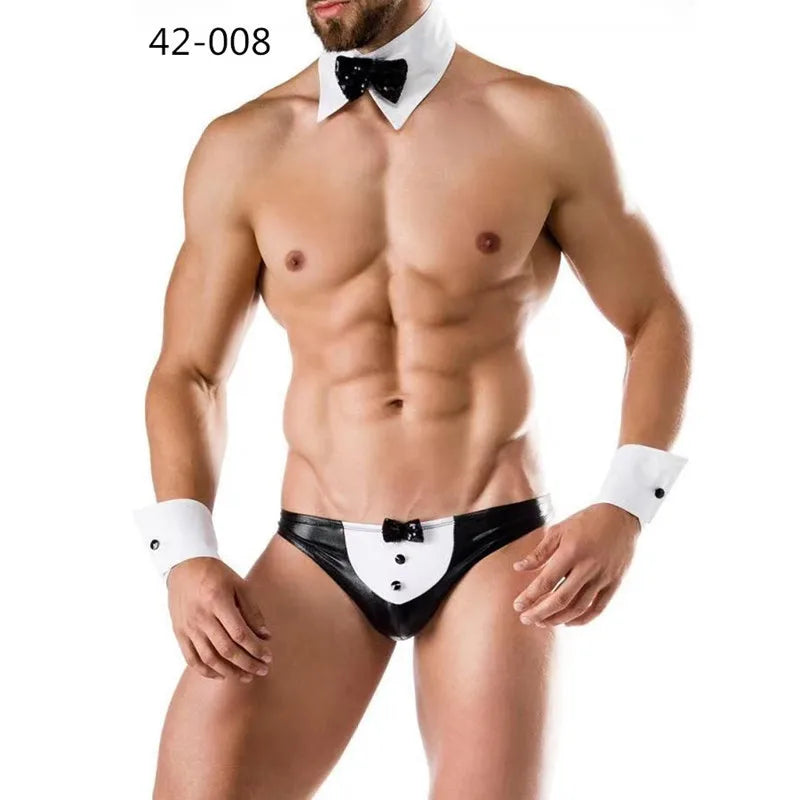 Costume Sexy Homme Multi-Métiers – Simili Cuir, Ensemble Roleplay 4 en 1