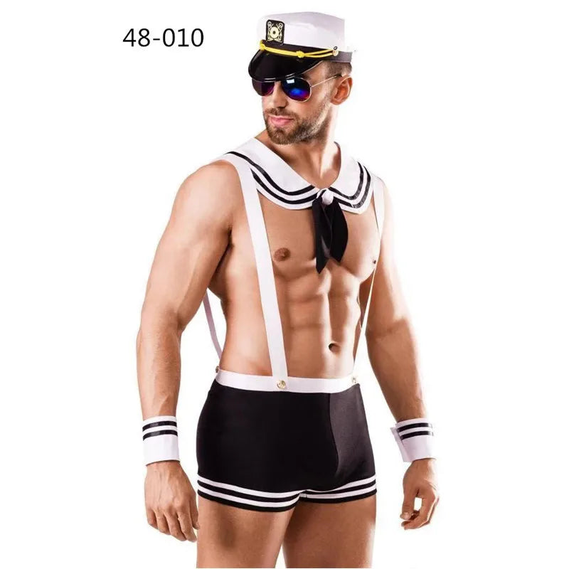 Costume Sexy Homme Multi-Métiers – Simili Cuir, Ensemble Roleplay 4 en 1