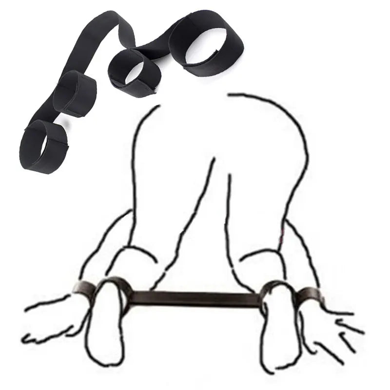 Harnais de Retenue BDSM avec Menottes – Accessoire Érotique pour Jeux de Soumission en Couple