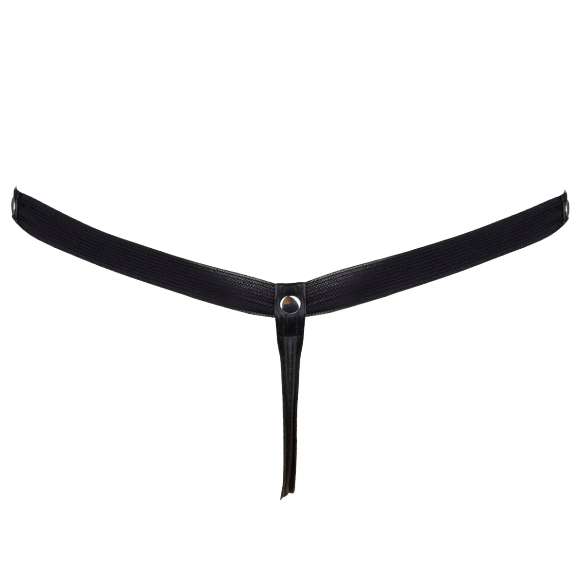 "Dark Hole" – String cuir ouvert pour homme, échancré et provocateur