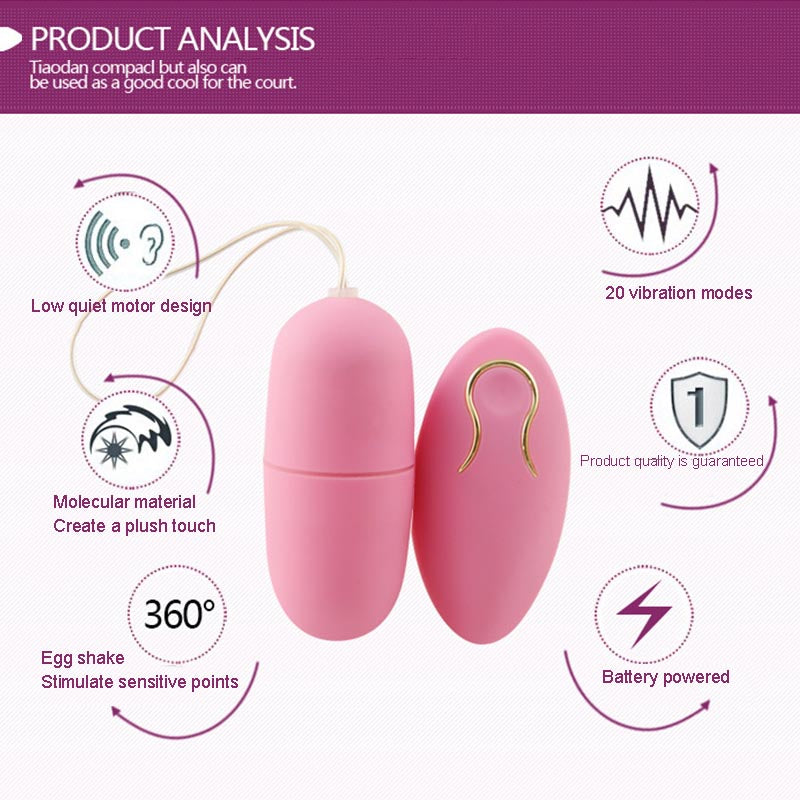 Vibro-Œuf Sans Fil 20 Vitesses – Plaisir Télécommandé & Discrétion Absolue