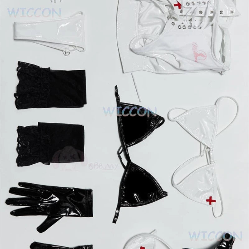 Cosplay Tifa Infirmière – Déguisement Sexy & Fidèle au Jeu – Ensemble Complet avec Perruque