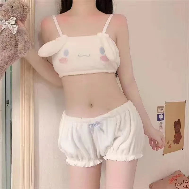 Ensemble Kawaii “Hello Kitty” – Pyjama 2 pièces style Lolita Y2K