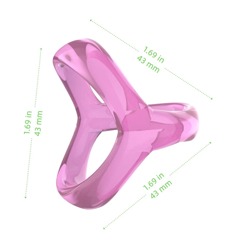 Cockring Triple Anneau Silicone – Anneau de Retardement Éjaculatoire et de Maintien de l’Érection
