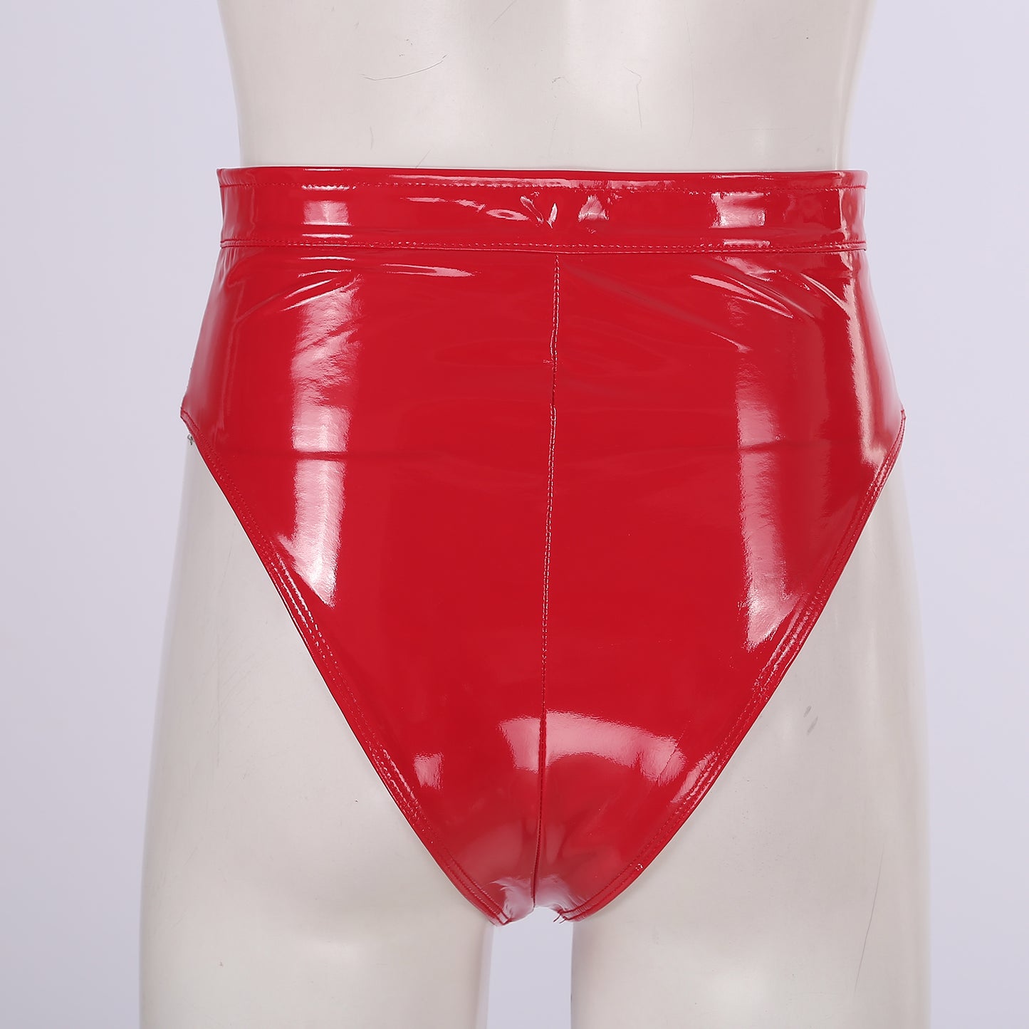 "Panthera Nocturne" – Culotte taille haute effet latex avec fermeture éclair et ceinture intégrée