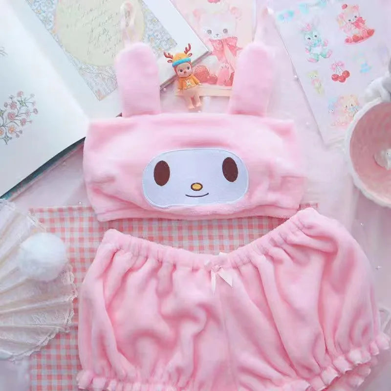 Ensemble Kawaii “Hello Kitty” – Pyjama 2 pièces style Lolita Y2K