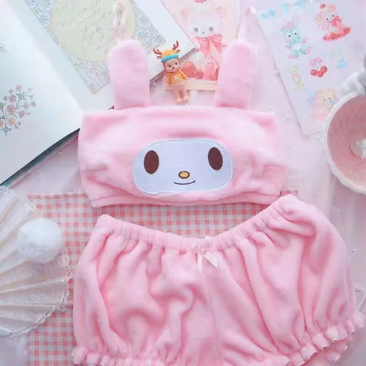 Ensemble Kawaii “Hello Kitty” – Pyjama 2 pièces style Lolita Y2K