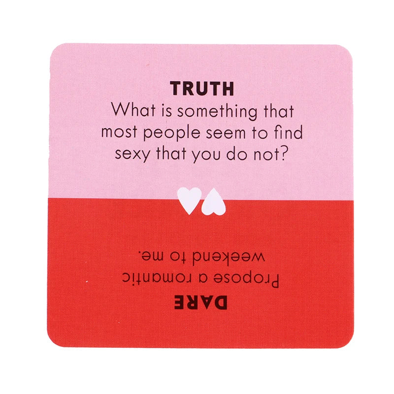Jeu de Cartes « Truth or Dare – Couples Only » – 51 Défis Épicés pour Soirée Intime ou Date Night