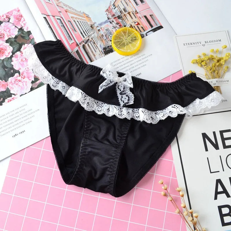Culotte Cosplay “Sailor Ruffle” – Lingerie Sexy & Confortable, Détail Noeud Marin