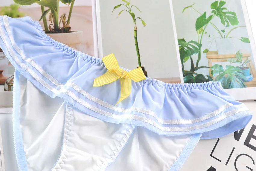 Culotte Cosplay “Sailor Ruffle” – Lingerie Sexy & Confortable, Détail Noeud Marin