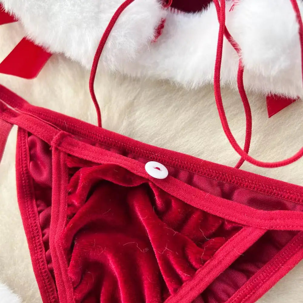 Ensemble Lingerie Saint-Valentin – Body Sexy en Dentelle & Satin avec Accessoires Rubans