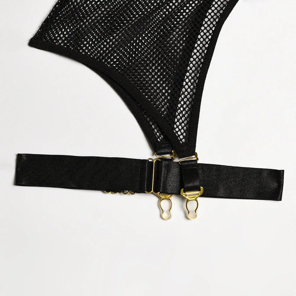 "Scarlet Empress" – Ensemble lingerie rouge sexy avec soutien-gorge, string et porte-jarretelles