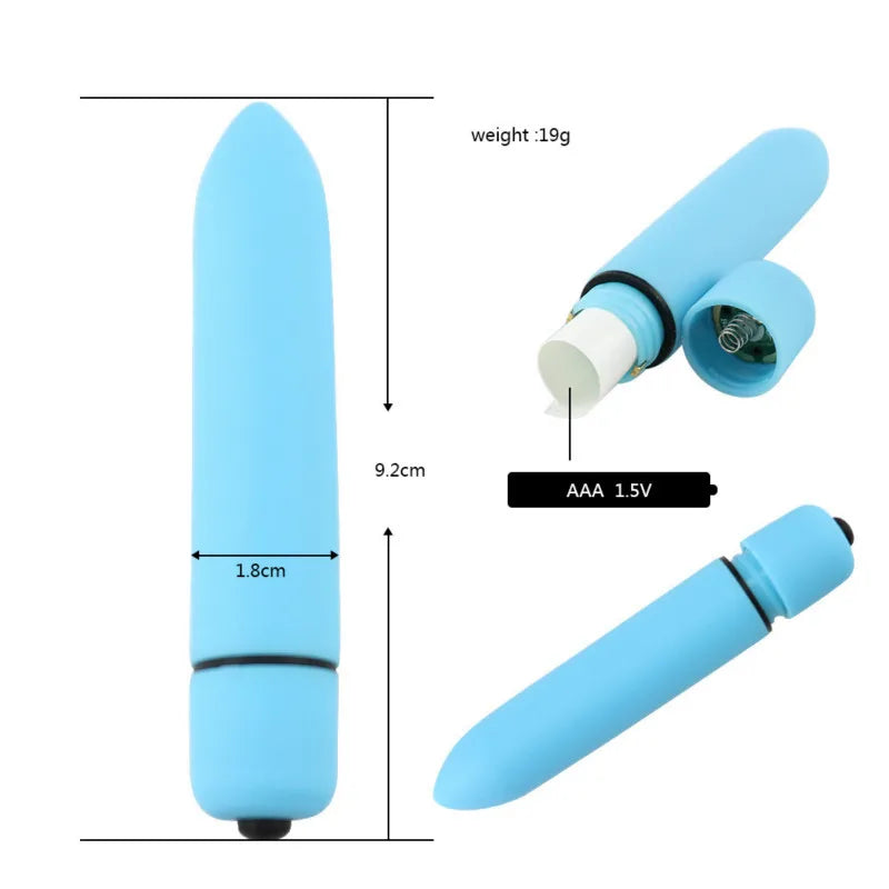 Mini Vibro Bullet – 10 Modes de Vibration – Stimulateur Clitoridien Discret et Puissant