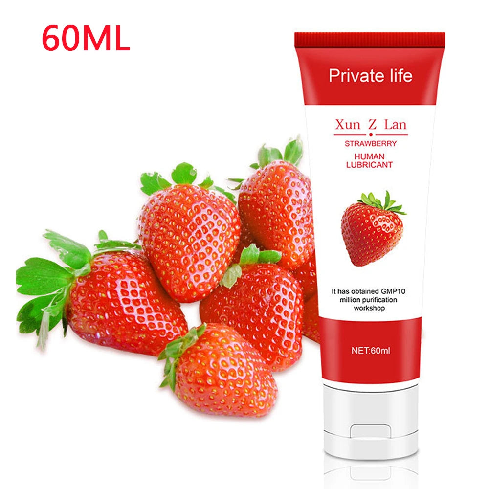 Lubrifiant Intime Comestible 80ml - Gel à Base d’Eau Saveur Fruits | Lubrification Longue Durée & Facile à Nettoyer