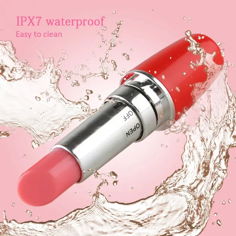 Vibromasseur Discret Forme Rouge à Lèvres – Mini Stimulateur Clitoridien G-Spot Silencieux | Bullet Vibrant Portatif pour Femme
