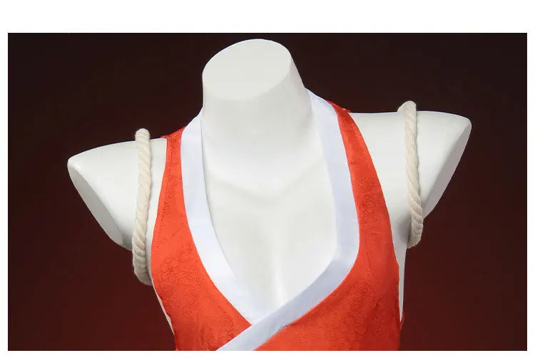 Cosplay Sexy Mai Shiranui – Costume Féminin Inspiré d'Anime | Déguisement Complet + Perruque | Fantaisie, Halloween, Roleplay Adulte