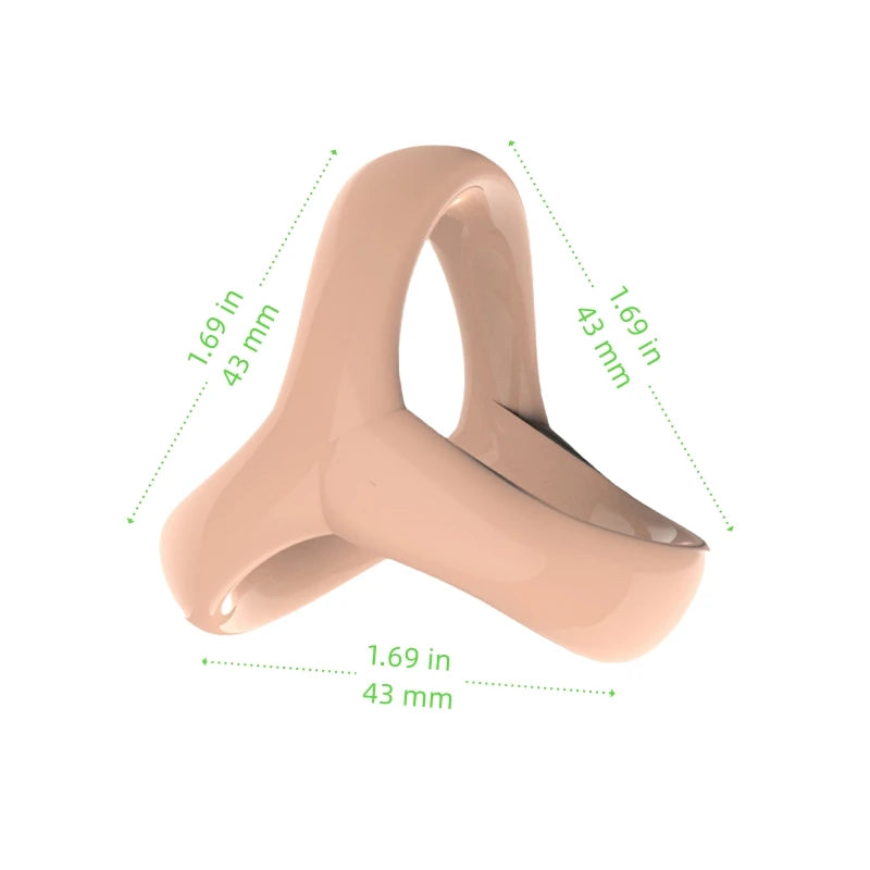 Cockring Triple Anneau Silicone – Anneau de Retardement Éjaculatoire et de Maintien de l’Érection