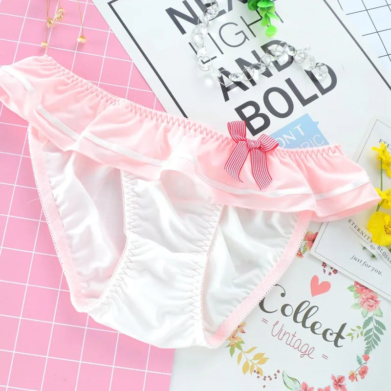 Culotte Cosplay “Sailor Ruffle” – Lingerie Sexy & Confortable, Détail Noeud Marin