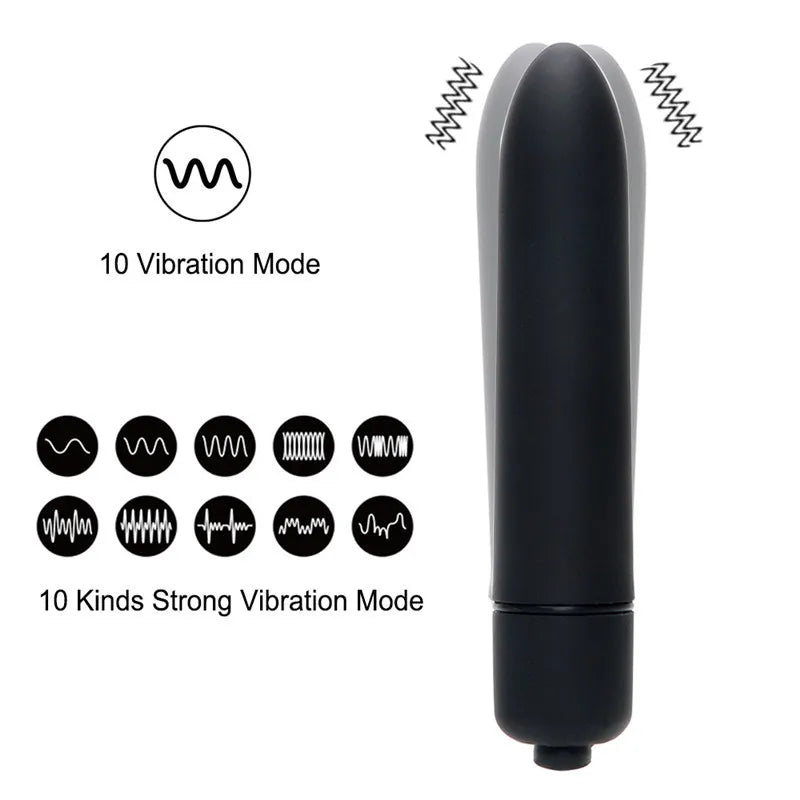 Mini Vibro Bullet – 10 Modes de Vibration – Stimulateur Clitoridien Discret et Puissant