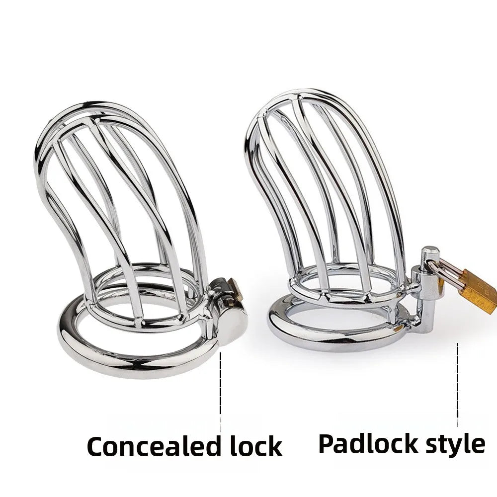 Cage de Chasteté Masculine – Modèle Banana Lock avec Tube Urétral