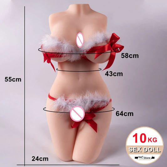 Expérience ultra-réaliste – Sextoy demi-corps pour hommes avec double entrée