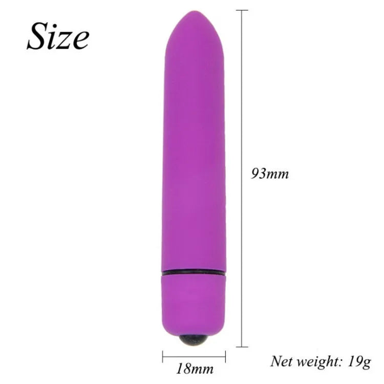 Mini Vibro Bullet – 10 Modes de Vibration – Stimulateur Clitoridien Discret et Puissant