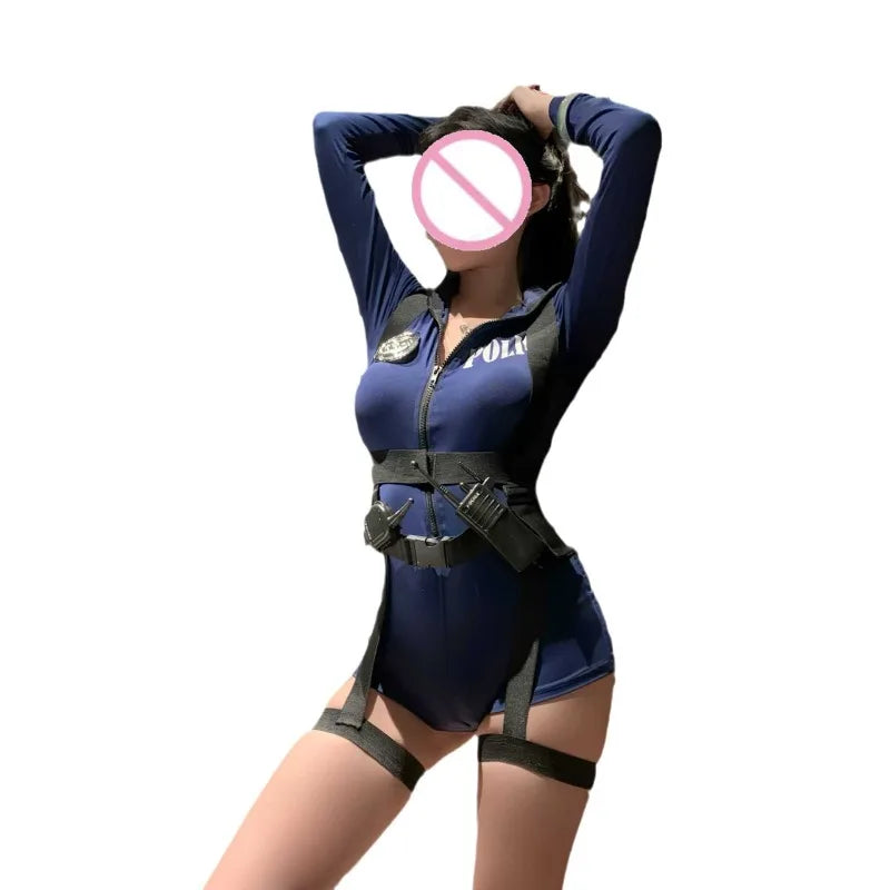 Ensemble Cosplay Sexy Policière – Grande Taille | Style Européen & Américain
