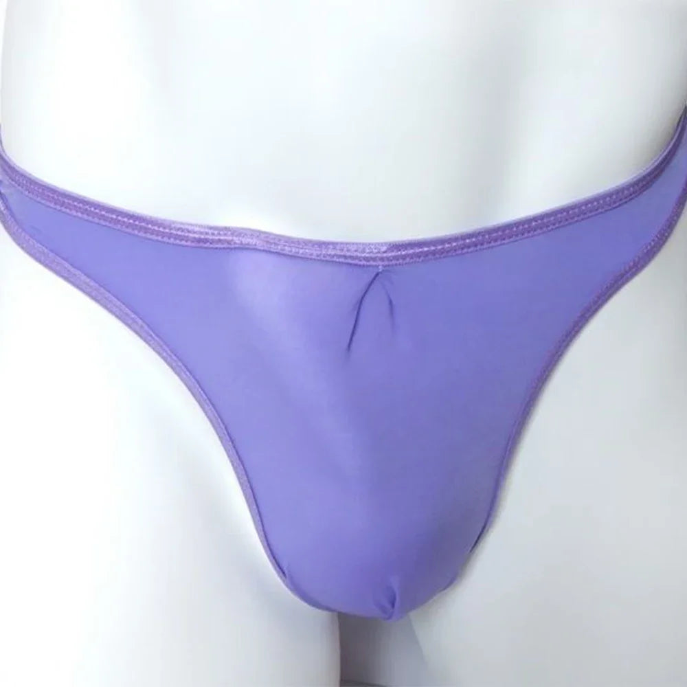 Tanga Ultra-Stretch “Ice Touch” – Lingerie Masculine en Soie Glacée