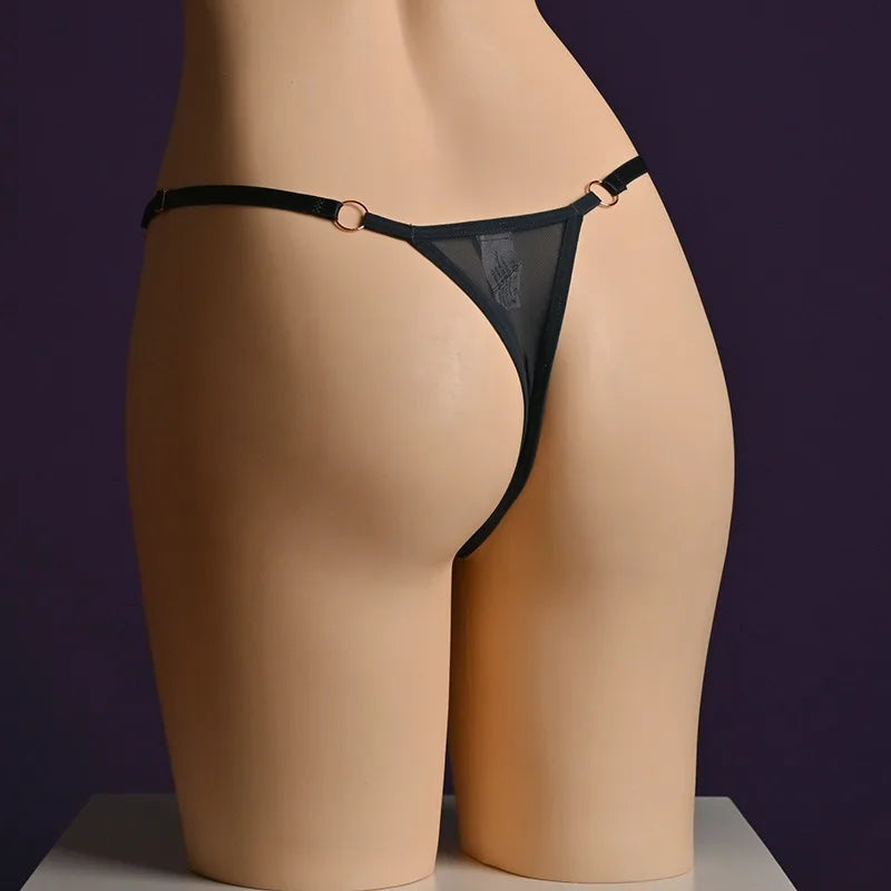 "Fleur d’Homme" – String tanga dentelle florale respirante pour homme