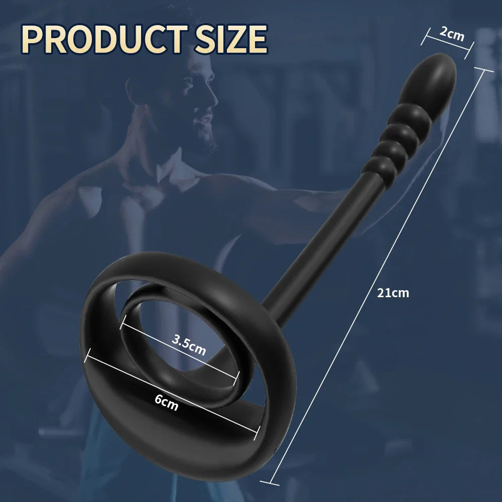 Vibromasseur Connecté avec Anneau Pénien – Stimulation Prostate & Testicules | Contrôle via App Bluetooth, Sextoy pour Homme