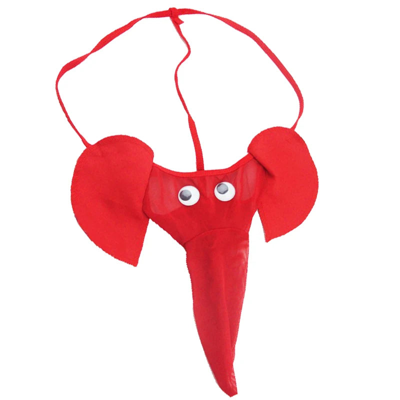 String Homme Éléphant – Slip Sexy Humour & Séduction, Tissu Extensible et Respirant