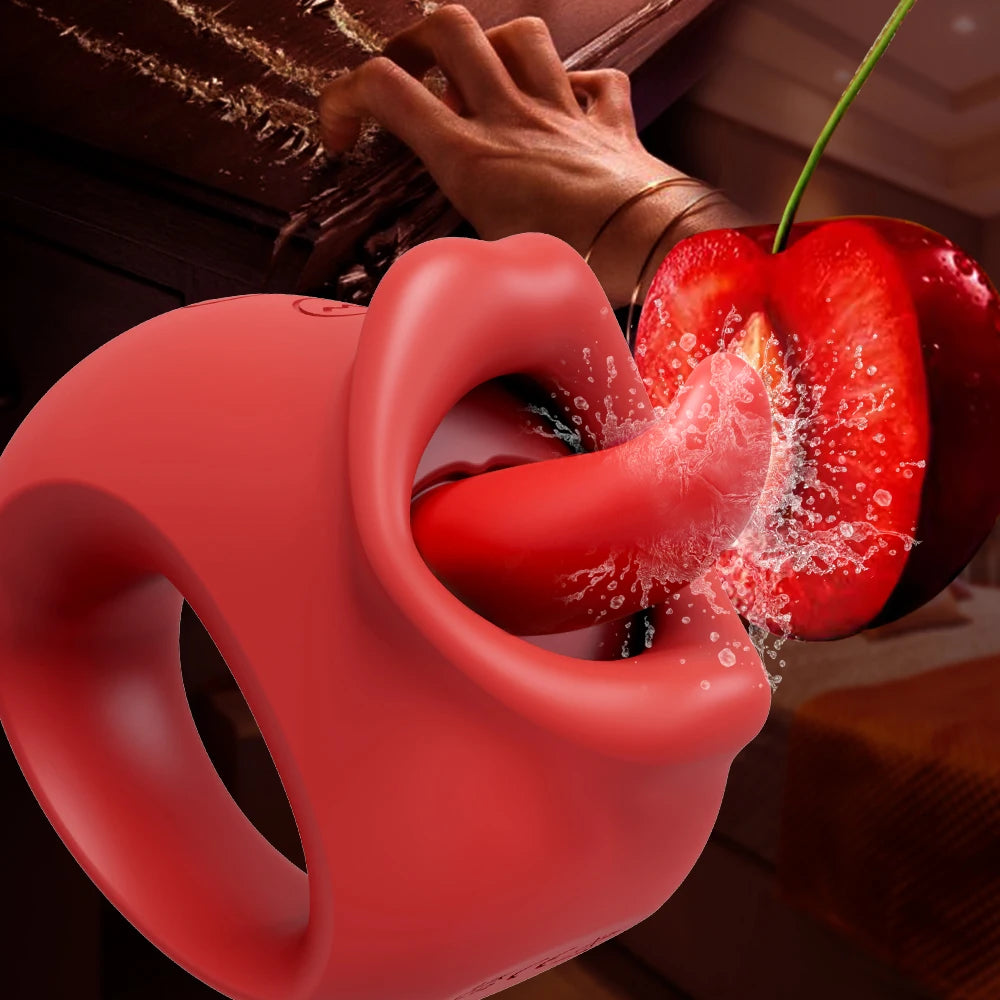 Stimulateur Clitoridien "Langue de Feu" – Vibration & Léchage | Télécommande Sans Fil