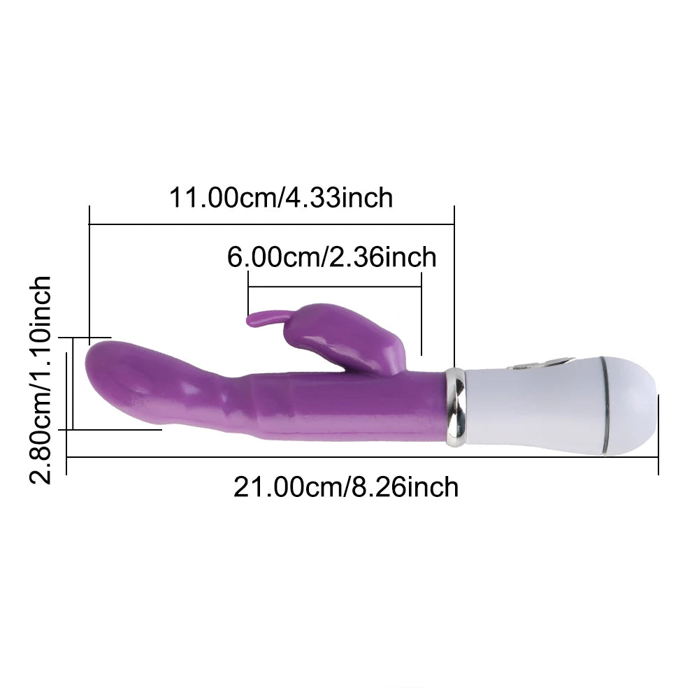 Vibromasseur Rabbit 21 cm – Stimulation Duo Clitoris & Point G! Un orgasme sur commande.