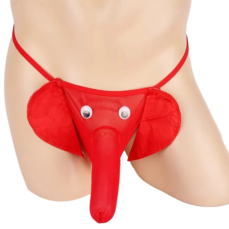 String Homme Éléphant – Slip Sexy Humour & Séduction, Tissu Extensible et Respirant