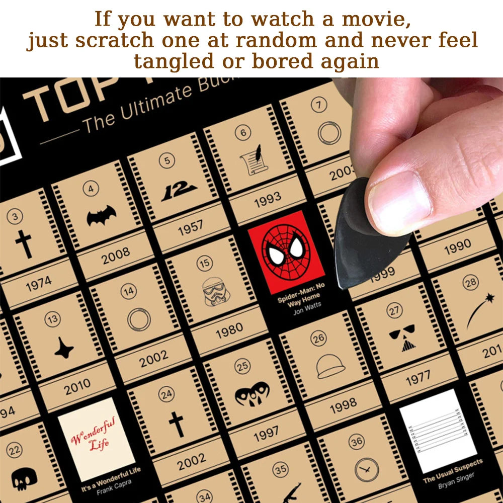 Poster à gratter « 100 idées de rendez-vous » – Défis romantiques et coquins à faire en couple