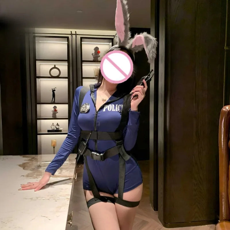 Ensemble Cosplay Sexy Policière – Grande Taille | Style Européen & Américain
