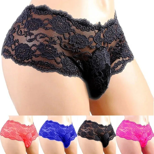 Culotte Dentelle “Sissy Charm” – Lingerie Sexy & Respirante pour Homme, Taille Plus Disponible