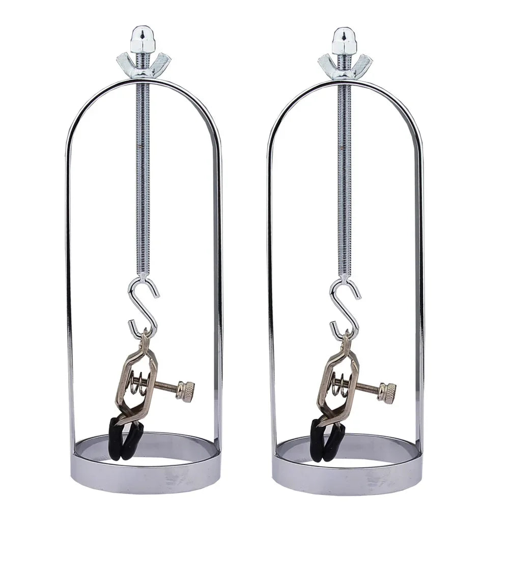 Pinces à Tétons Métalliques – Cage de Stimulation NippleGrip
Du frisson contrôlé à la montée du désir.