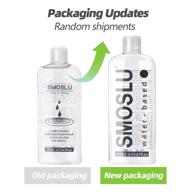 Lubrifiant Eau SMOSLU 400/800ml – Lubrifiant Intime Multi-Zones à Base d’Eau | Usage Anal, Vaginal et Oral