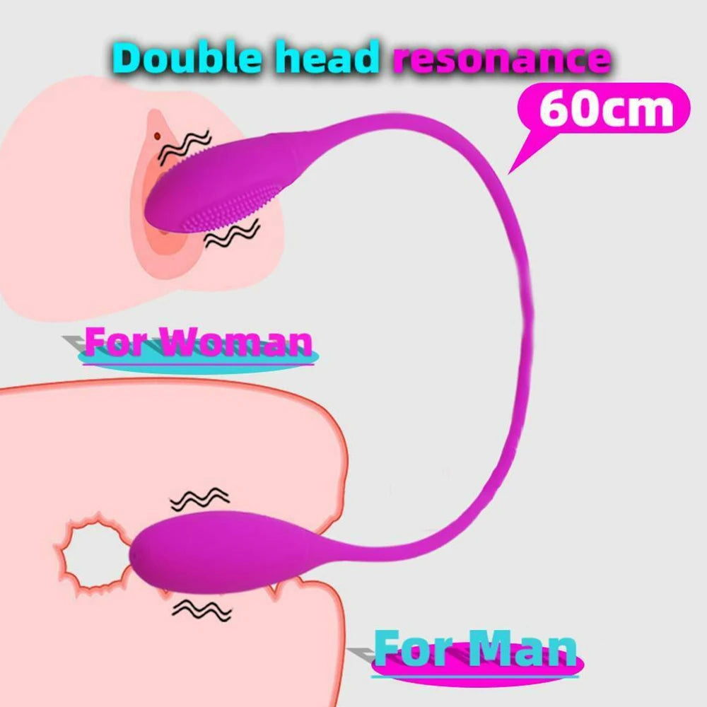 Vibromasseur Double Tête USB – Stimulation Clitoris & Point G | Sextoy Silencieux en Silicone pour Femme & Couple