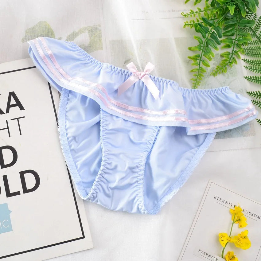 Culotte Cosplay “Sailor Ruffle” – Lingerie Sexy & Confortable, Détail Noeud Marin